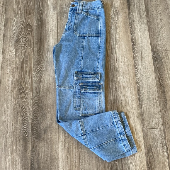 Lioness women’s Stacey cargo high rise denim jeans straight leg pants size: XS - Picture 5 of 6